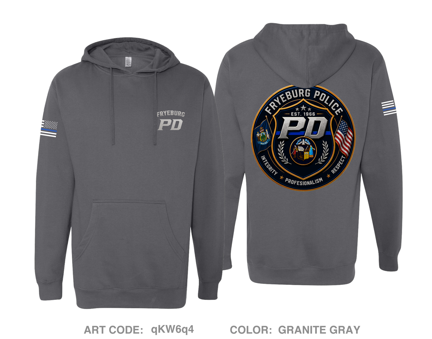 Fryeburg Police Department Comfort Unisex Hooded Sweatshirt - qKW6q4