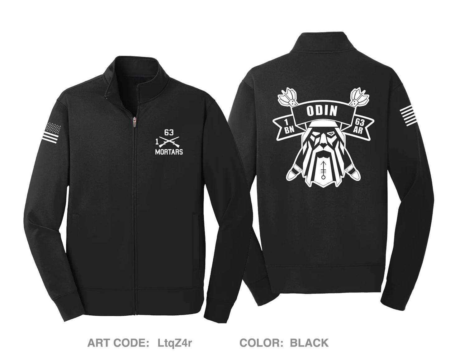 1-63AR Mortars Hi-Tech Performance Full-Zip Fleece Jacket - LtqZ4r
