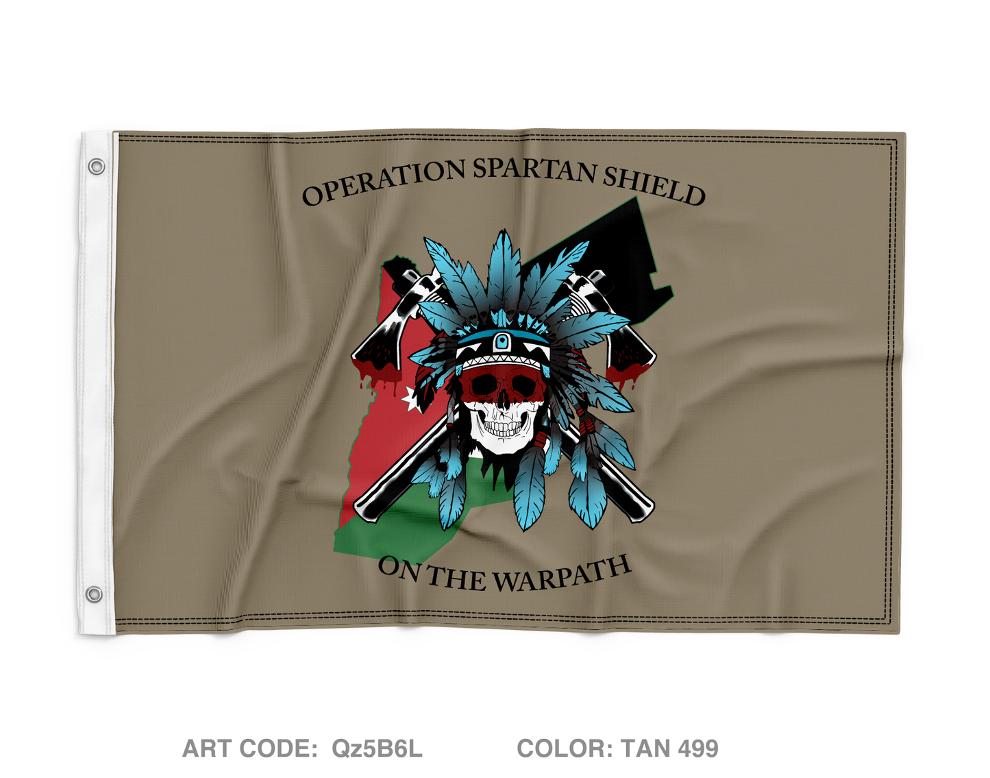 Comanche Company 2-87 IN Wall Flag - Qz5B6L