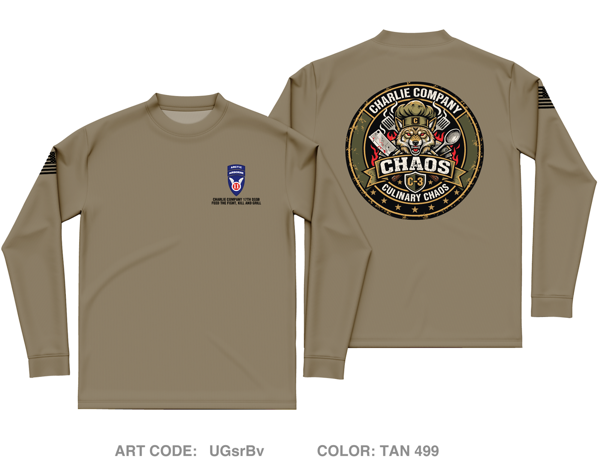 Charlie Company, 17th DSSB Core Men's LS Performance Tee - UGsrBv