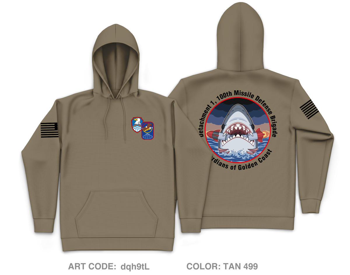 Detachment 1, 100th Missile Defense Brigade Core Men's Hooded Performance Sweatshirt - dqh9tL