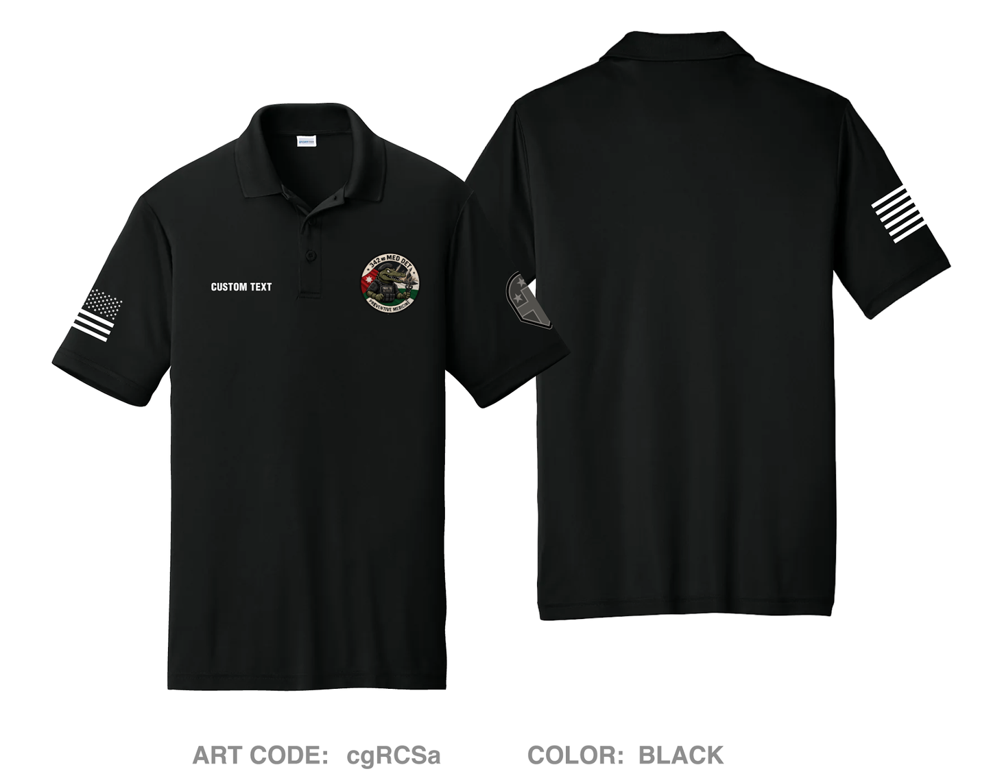 CUSTOM 342nd Medical Detachment (PM) Hi-Tech Performance Men's SS Polo - cgRCSa