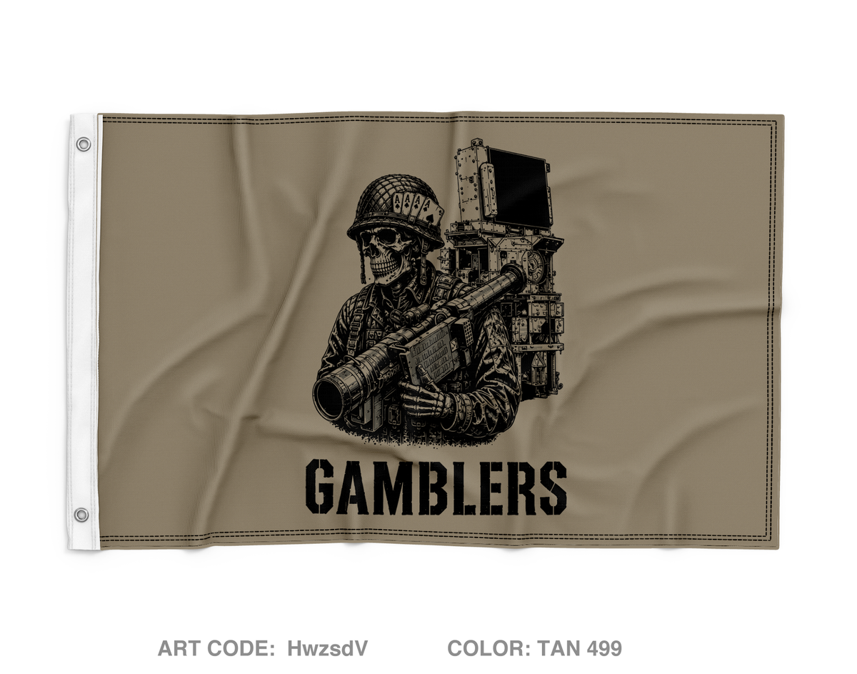1st PLT B BTRY 4/60th Wall Flag - HwzsdV