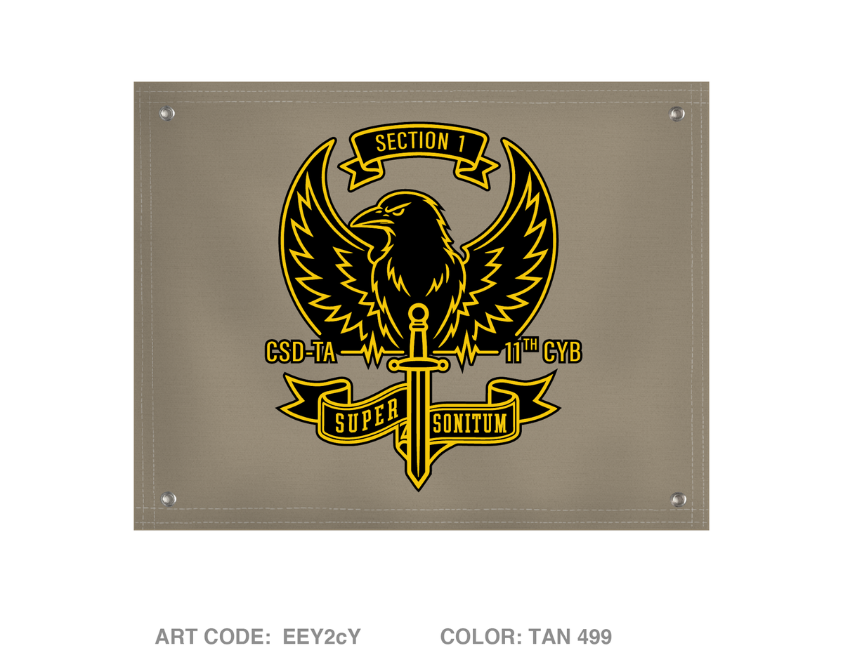CSD-TA, D Co, 11th CWB Banner Flag - EEY2cY
