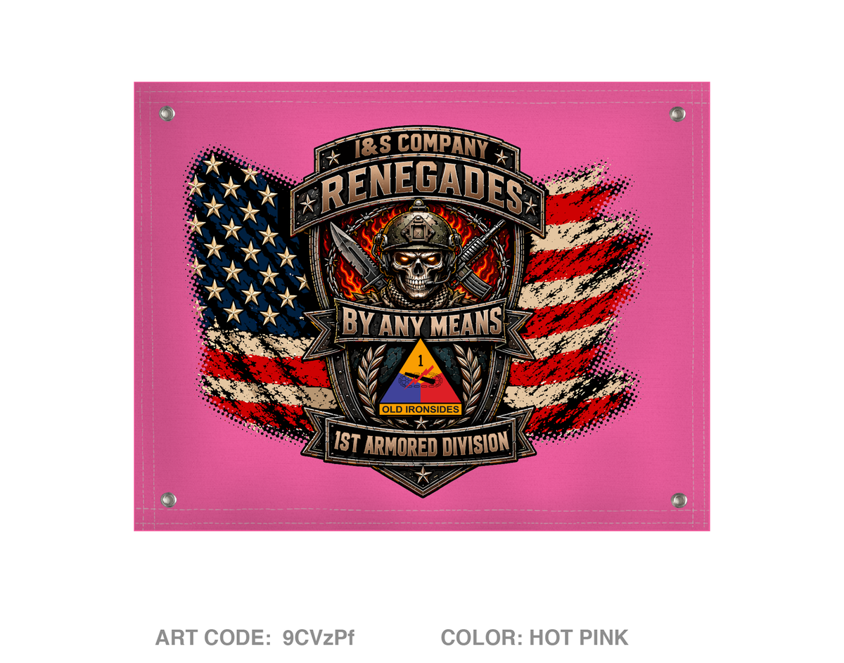 I&S Company, HHBN, 1AD Banner Flag - 9CVzPf