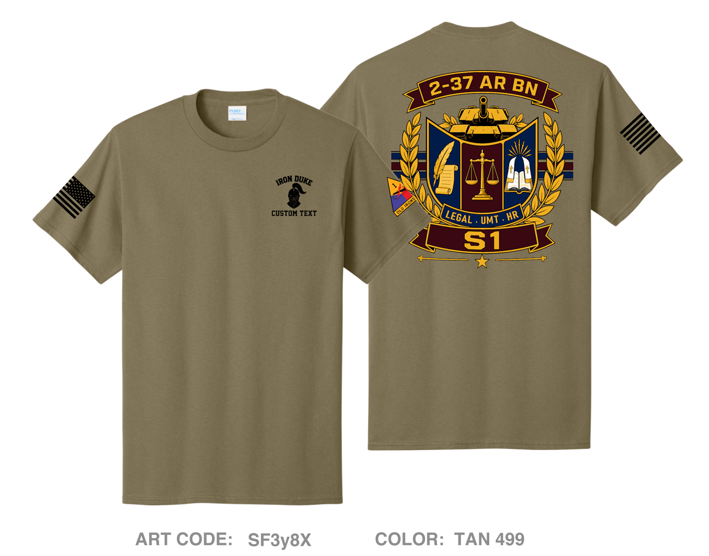 CUSTOM 2-37 AR BN Comfort Unisex Cotton SS Tee - SF3y8X