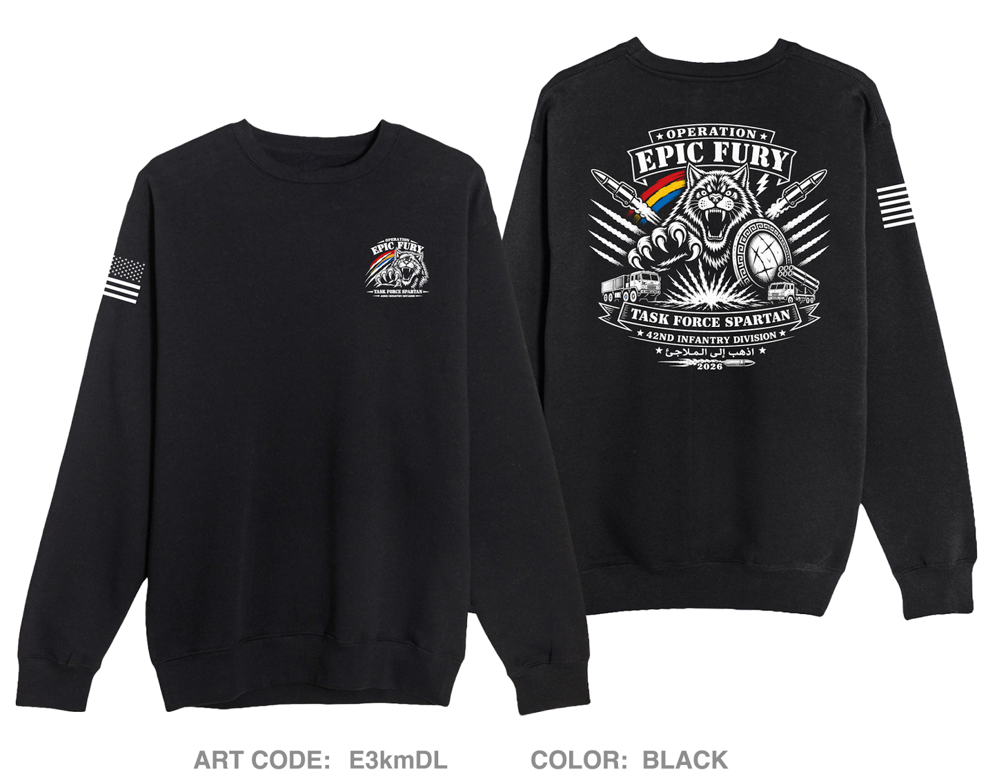 42nd ID Fundraising Collection Comfort Unisex Crewneck Sweatshirt - E3kmDL