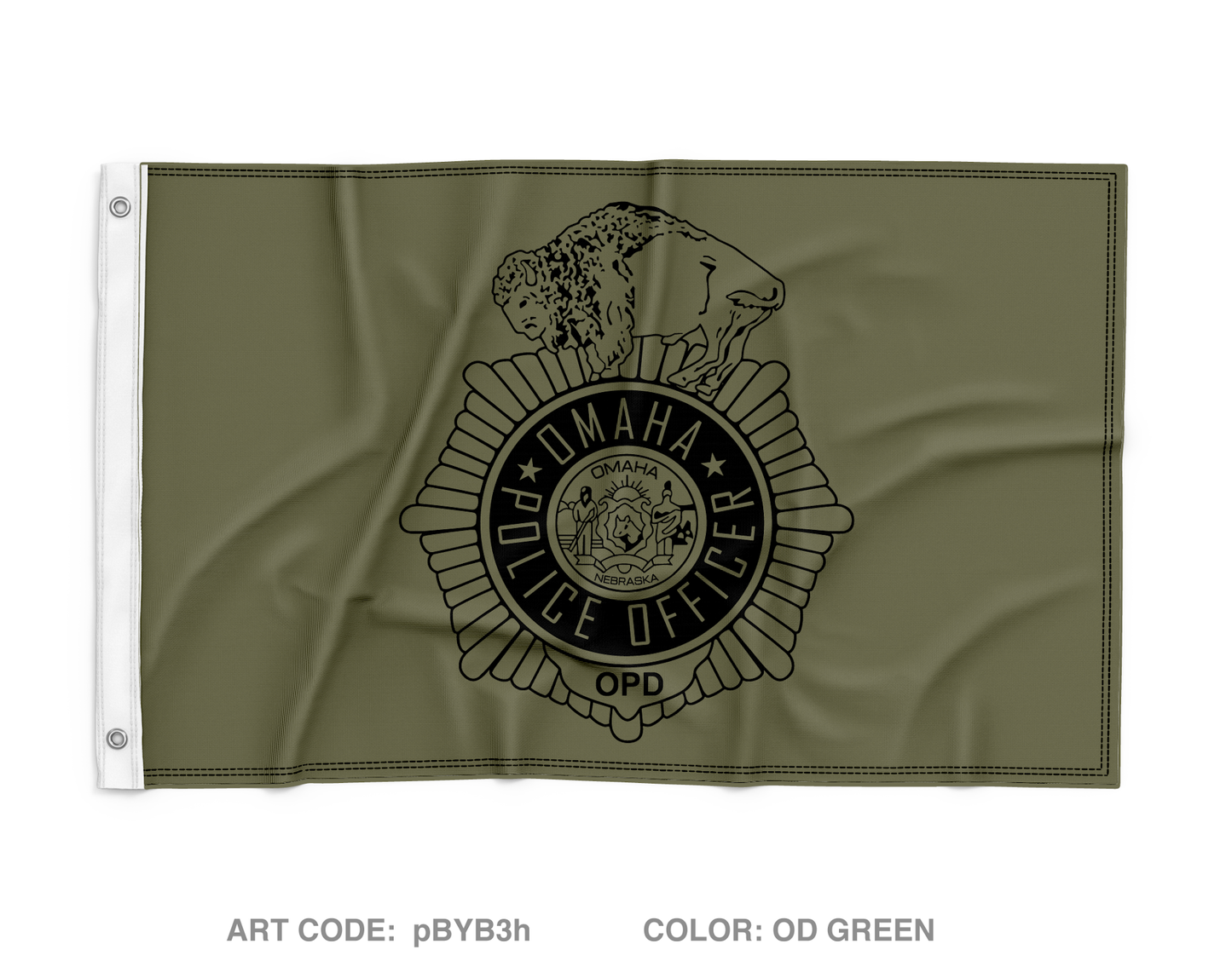 Omaha Police CNT Wall Flag - pBYB3h