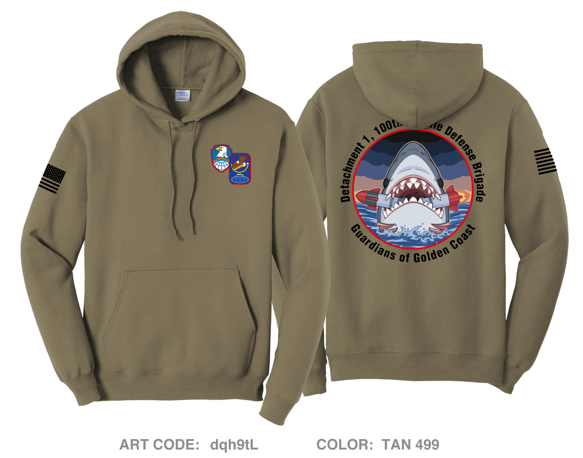Detachment 1, 100th Missile Defense Brigade Comfort Unisex Hooded Sweatshirt - dqh9tL
