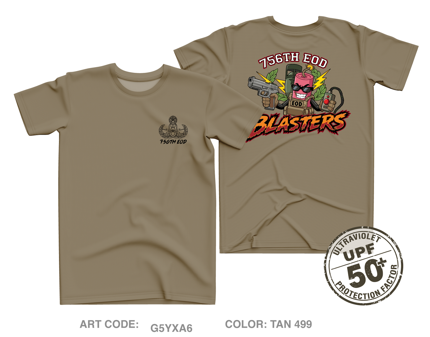 756 EOD Company Core Men's UPF 50+ Performance SS Tee - G5YXA6