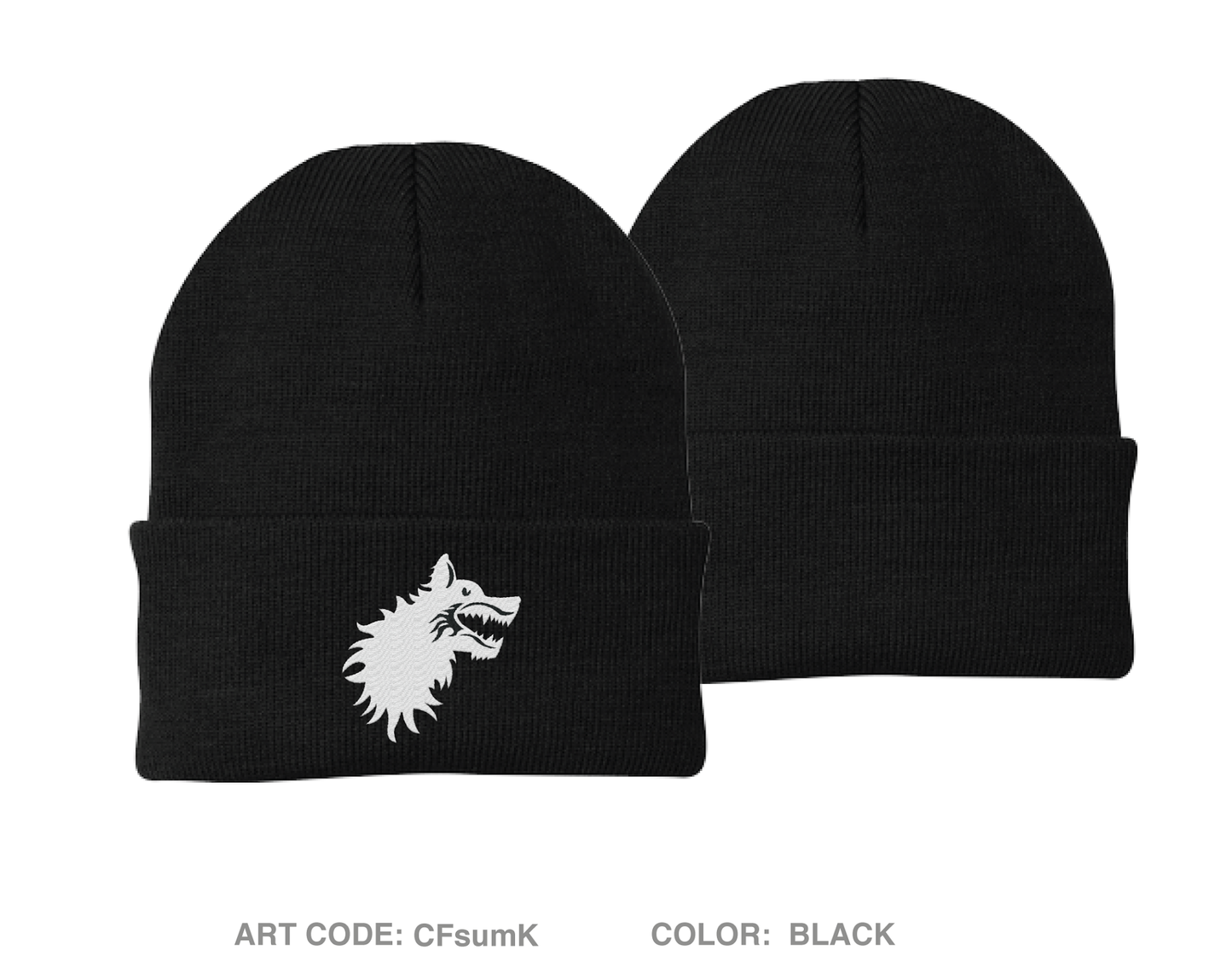 Centurion Company, 1-24 IN Embroidered Knit Beanie - CFsumK