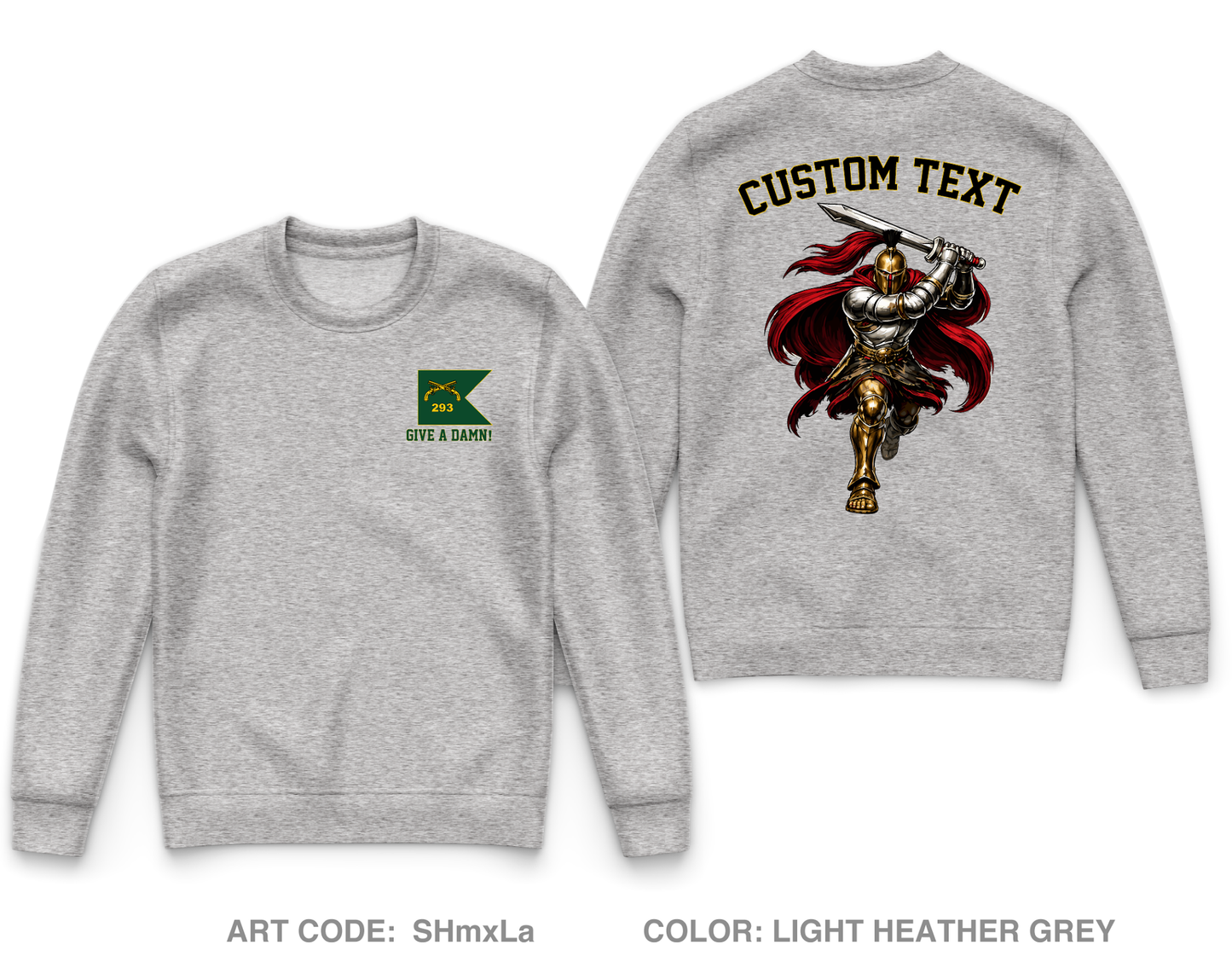 CUSTOM 293D Military Police Company Core Men's Crewneck Performance Sweatshirt - SHmxLa