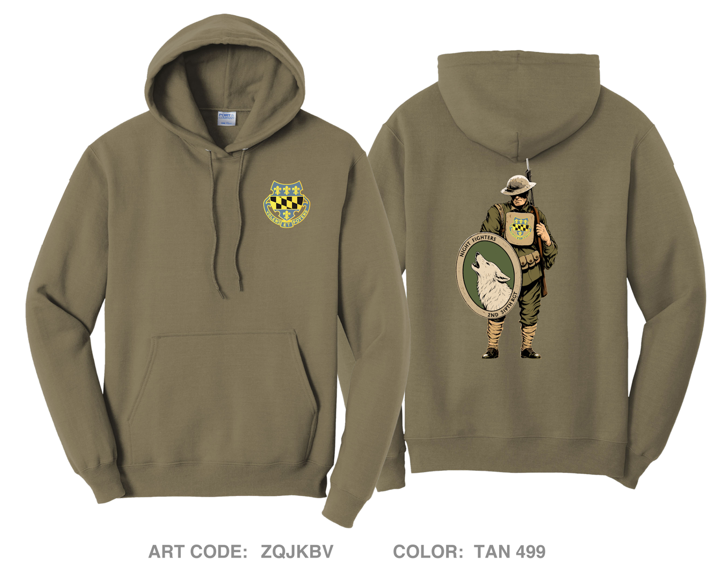 2nd Battalion, 319th Regiment Comfort Unisex Hooded Sweatshirt - ZQJKBV