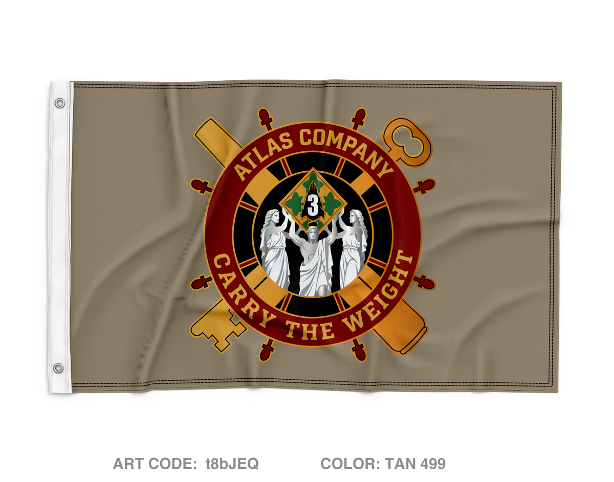 Atlas Company, 64th BSB Wall Flag - t8bJEQ