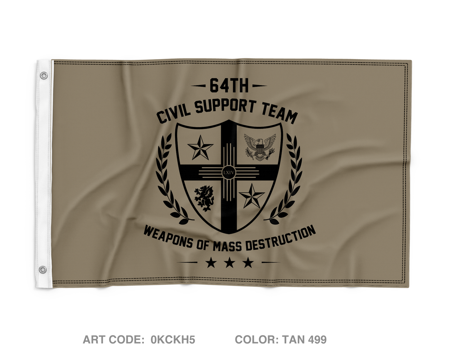 64th Weapons of Mass Destruction - Civil Support Team Fundraising Collection Wall Flag - 0KCKH5
