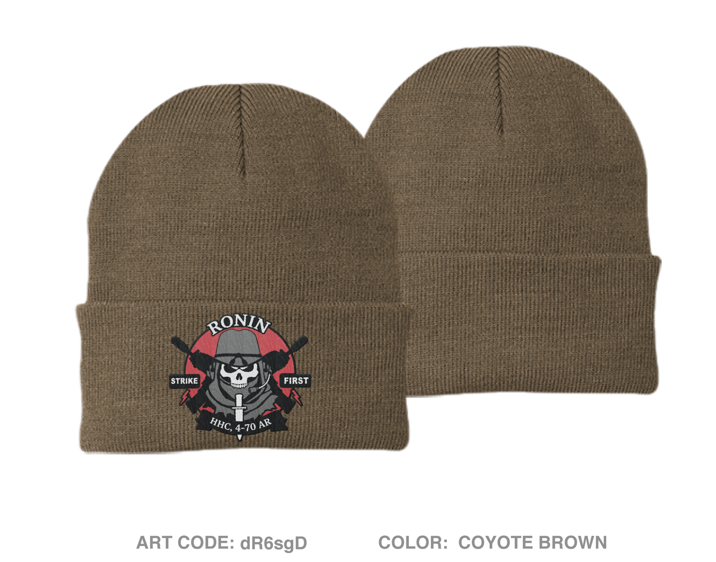 RECON 4-70AR Embroidered Knit Beanie - dR6sgD