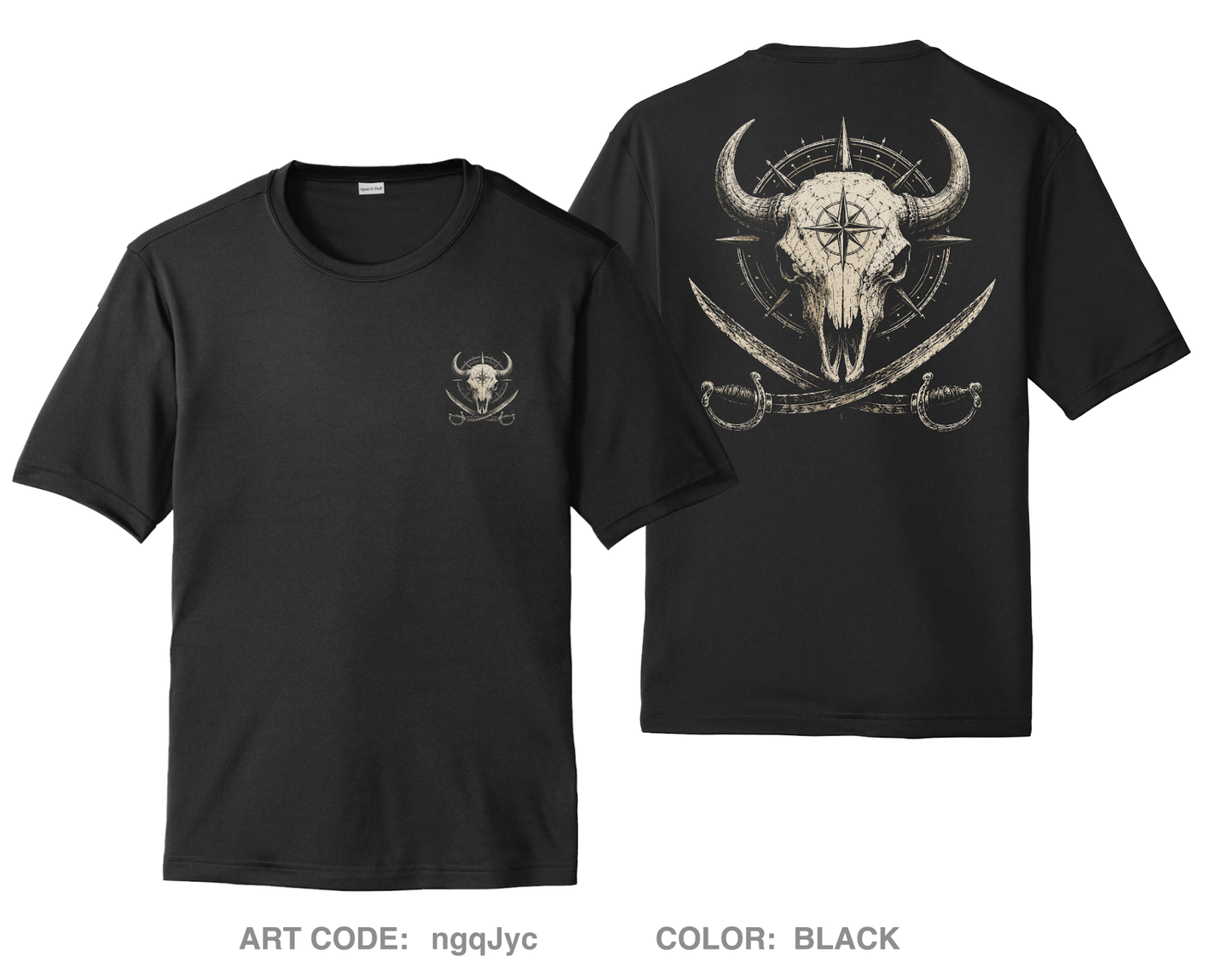 Bison Piracy Hi-Tech Performance Unisex SS Tee - ngqJyc