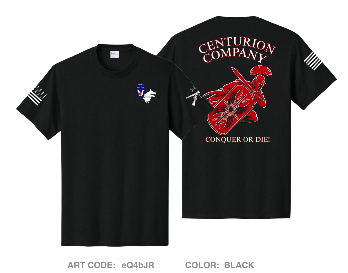 C Co. 1-24 (Centurions) Fundraising Collection Comfort Unisex Cotton SS Tee - eQ4bJR
