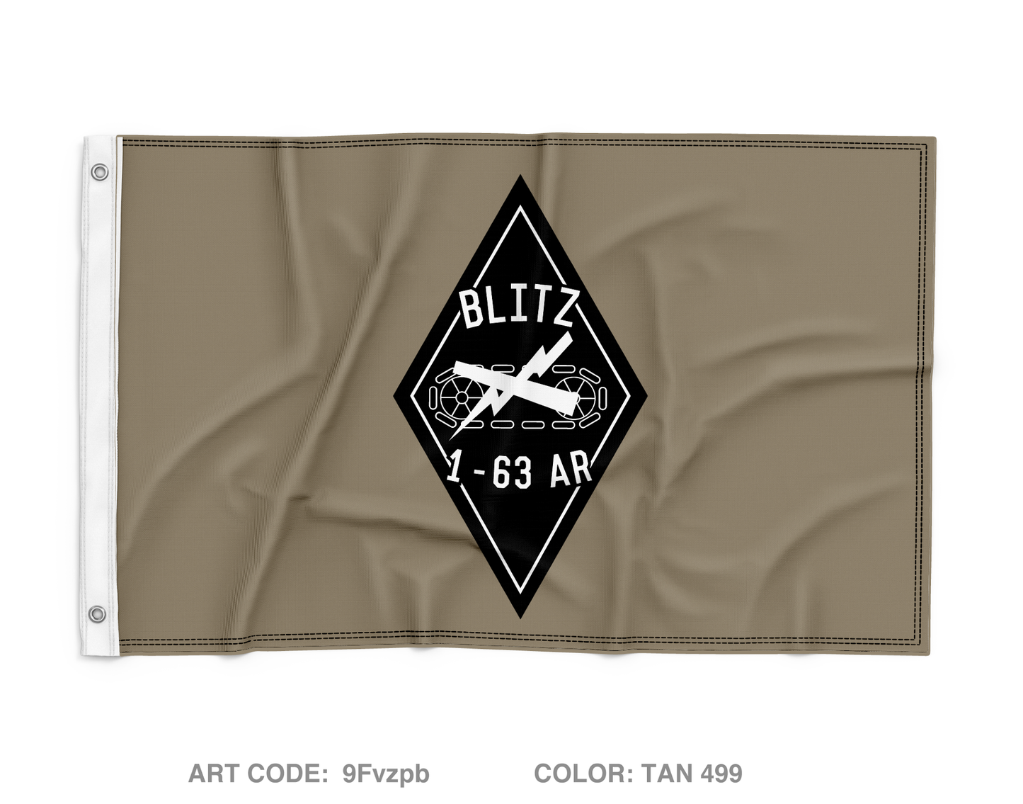 Blitz Company, 1-63 AR Wall Flag - 9Fvzpb
