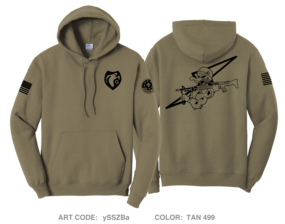 3PLT Ghost Troop, 2/2CR Comfort Unisex Hooded Sweatshirt - ySSZBa