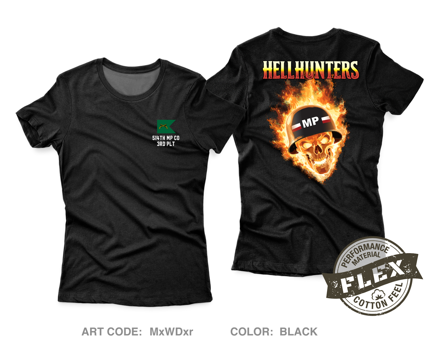 Hellhunters Fundraising Collection Core Women's SS Flex Performance Tee - MxWDxr