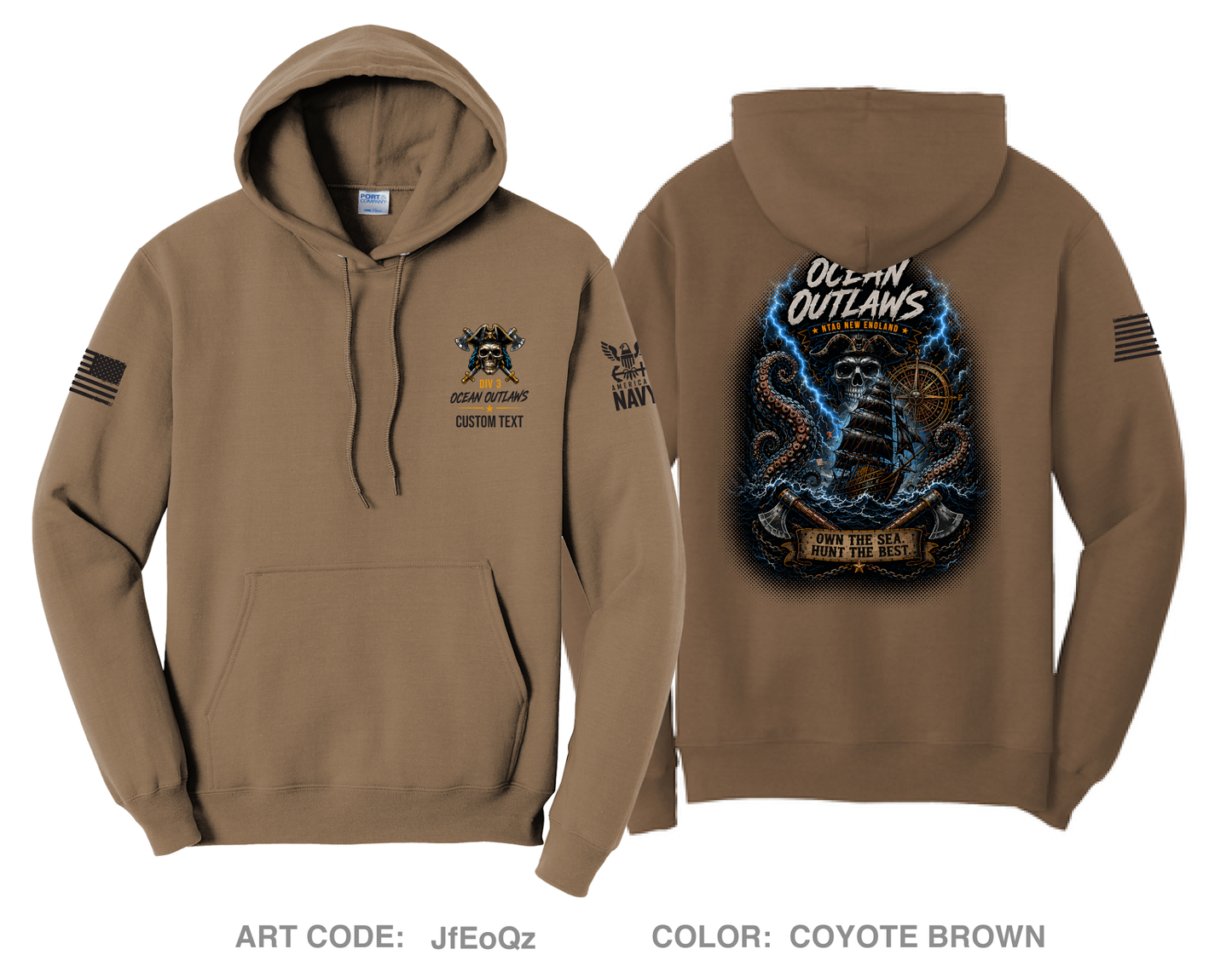 CUSTOM Ocean Outlaws Comfort Unisex Hooded Sweatshirt - JfEoQz