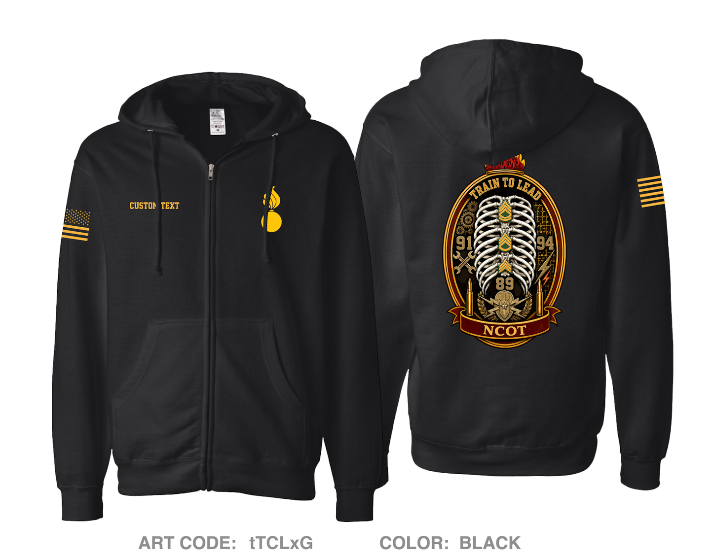 CUSTOM 16th Ord Bn, NCOT Comfort Unisex Cotton Blend Full-Zip Hooded Sweatshirt - tTCLxG