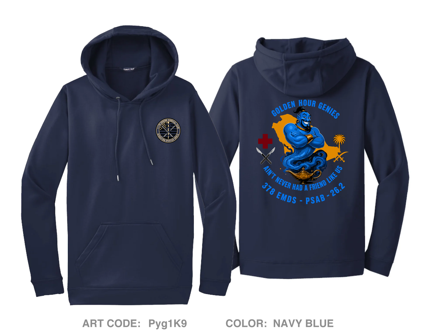 111th Ground Surgical Team Hi-Tech Performance Hoodie - Pyg1K9