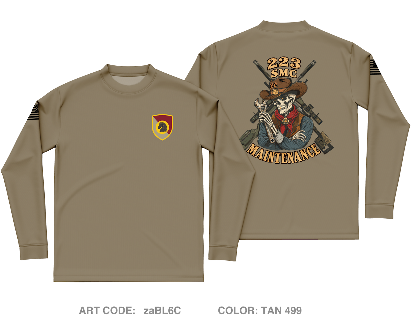 223rd Support Maintenance Company Core Men's LS Performance Tee - zaBL6C