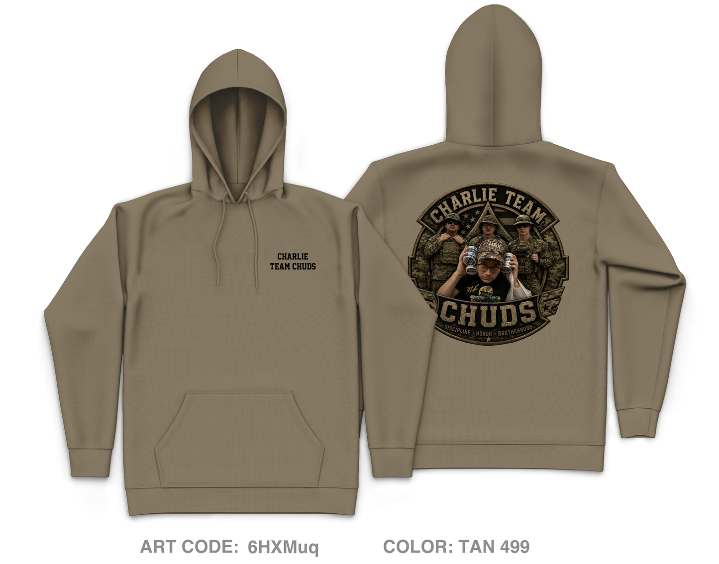 233rd Charlie Team Core Men's Hooded Performance Sweatshirt - 6HXMuq