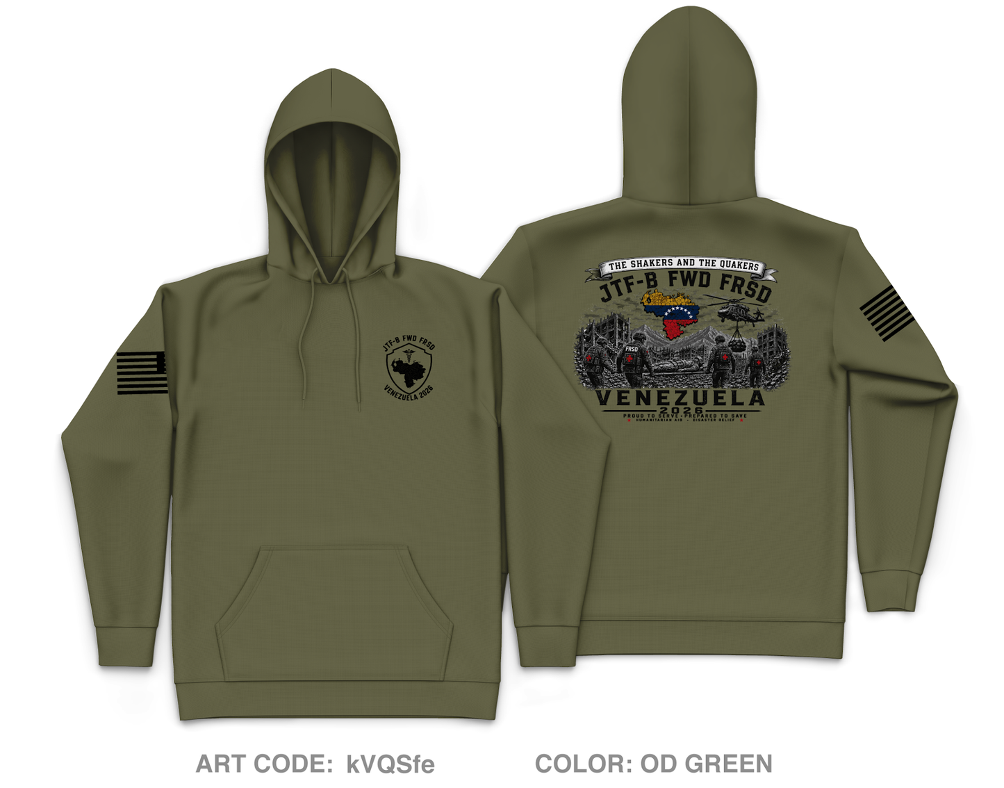 JTFB FRSD Venezuela Core Men's Hooded Performance Sweatshirt - kVQSfe