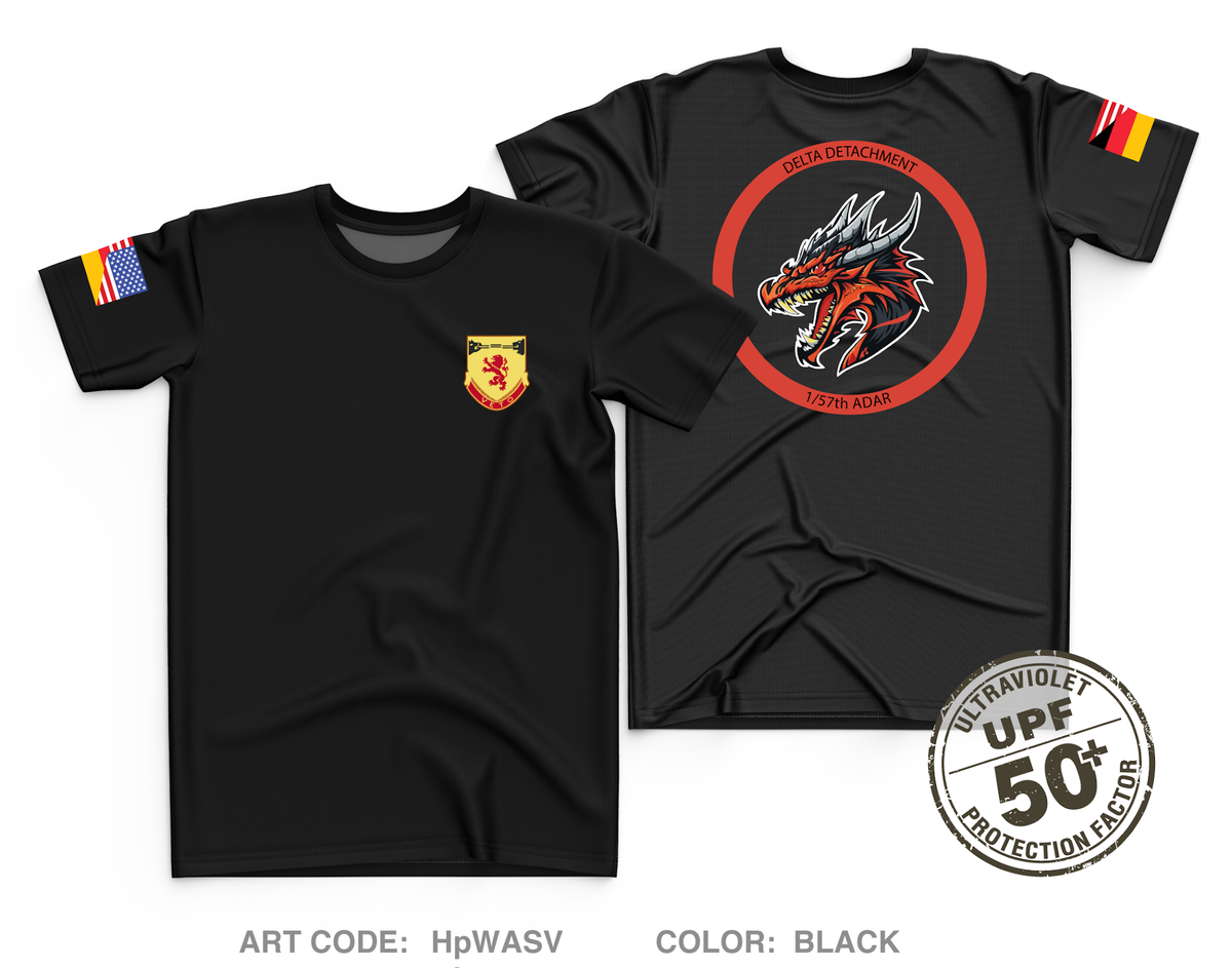 1/57th ADAR DELTA DETACHMENT Core Men's UPF 50+ Performance SS Tee - HpWASV