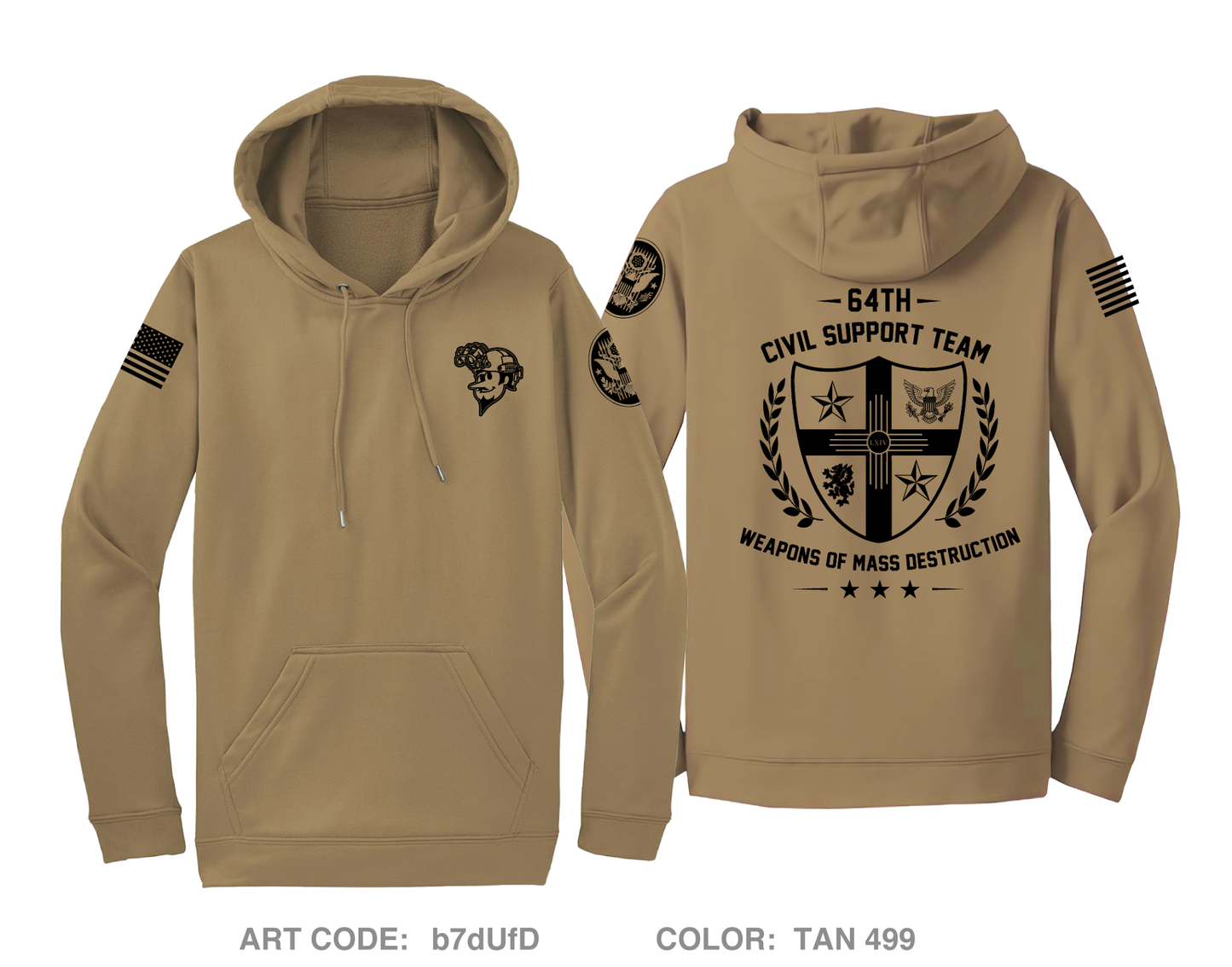 64th Weapons of Mass Destruction - Civil Support Team Fundraising Collection Hi-Tech Performance Hoodie - b7dUfD
