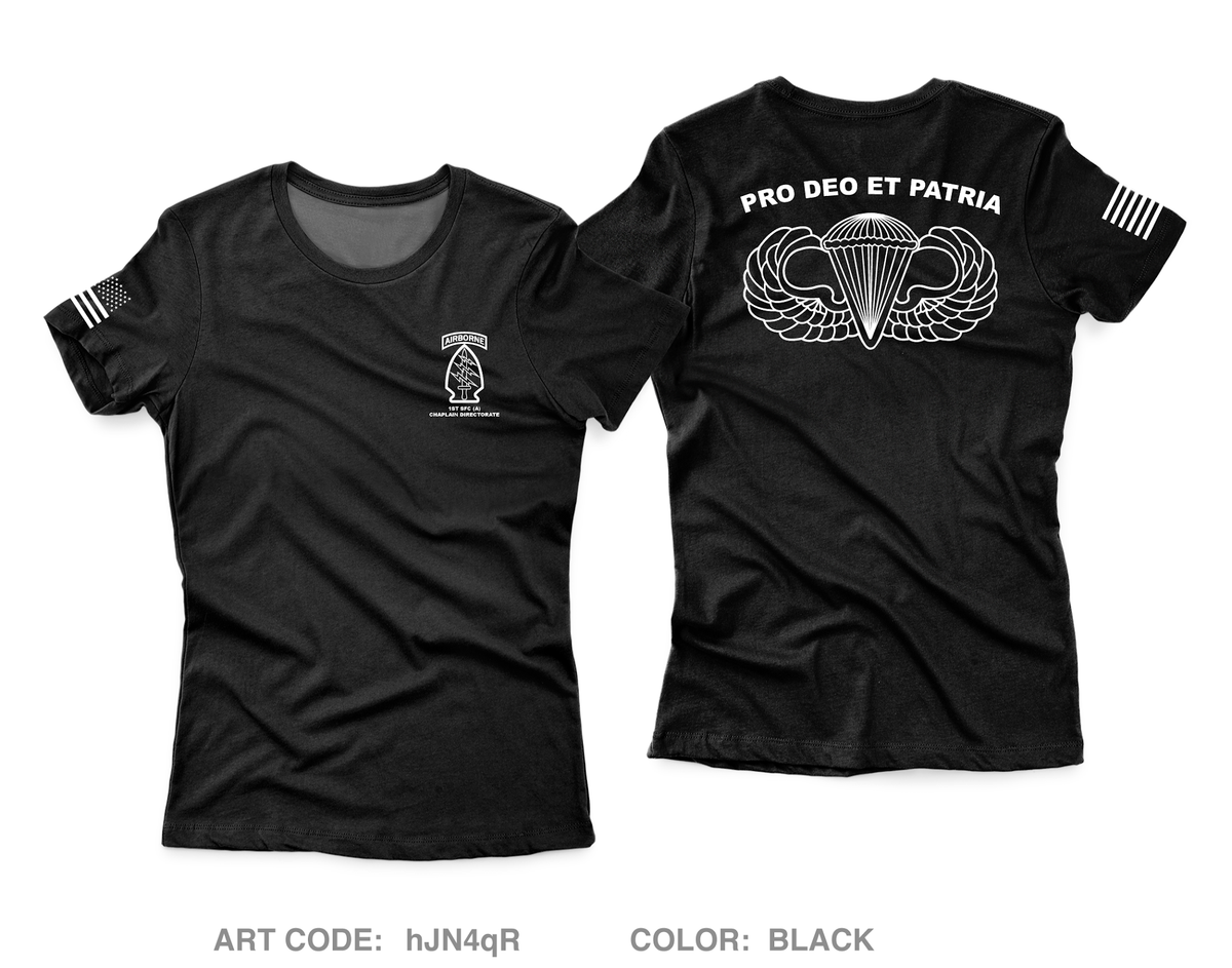 1st Special Forces Command Chaplain Section Core Women's SS Performance Tee - hJN4qR
