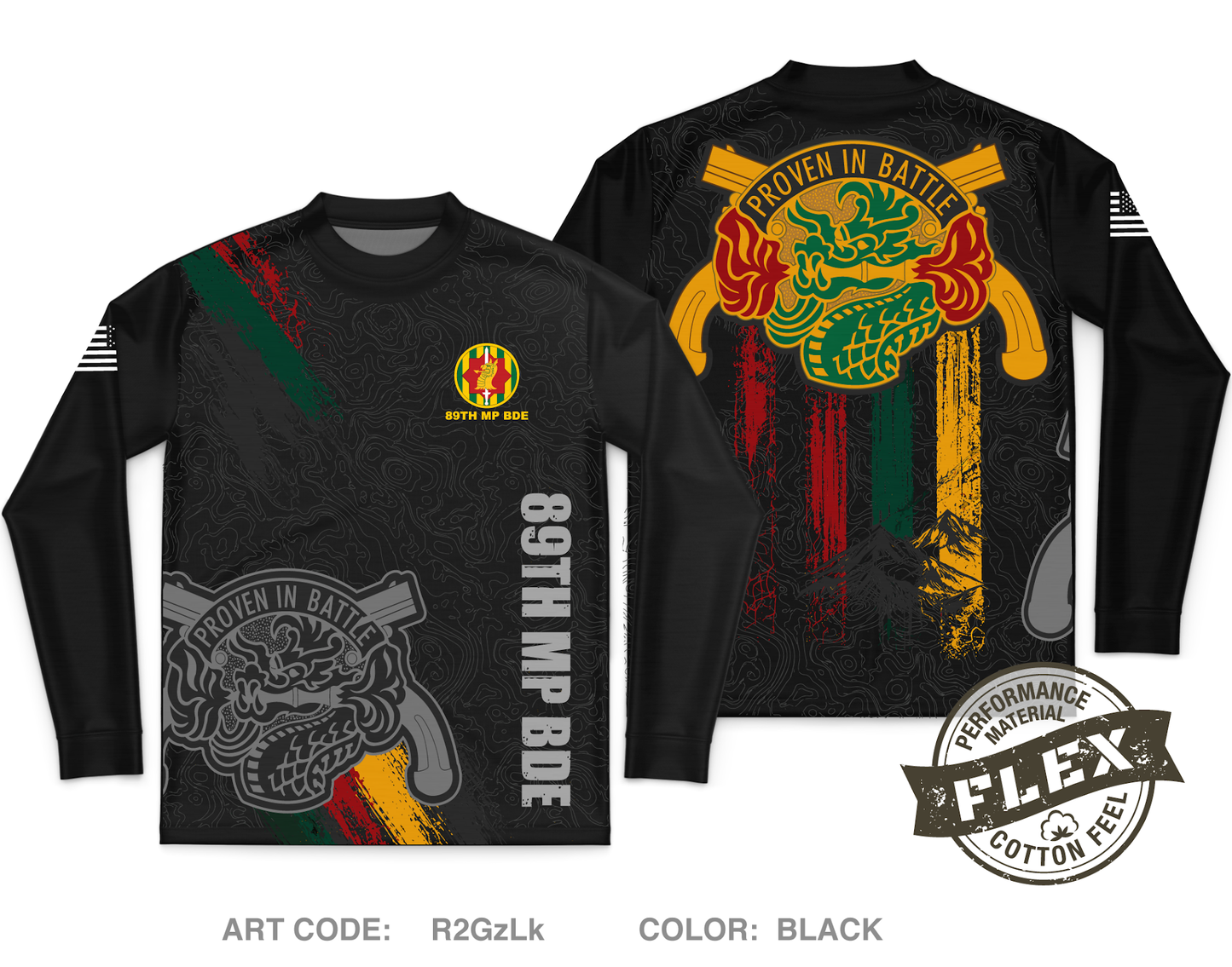 89th MP BDE Core Men's LS Flex Performance Tee - R2GzLk