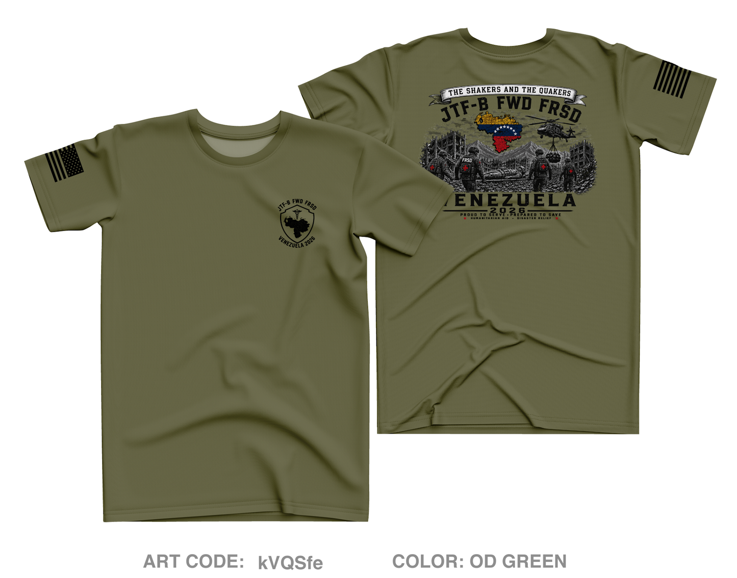 JTFB FRSD Venezuela Core Men's SS Performance Tee - kVQSfe