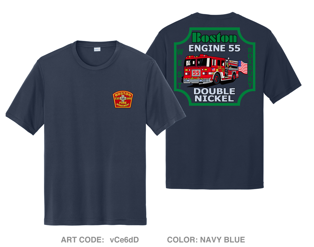 BOSTON FIRE DEPARTMENT E55/CAR10 Hi-Tech Performance Unisex SS Tee - vCe6dD
