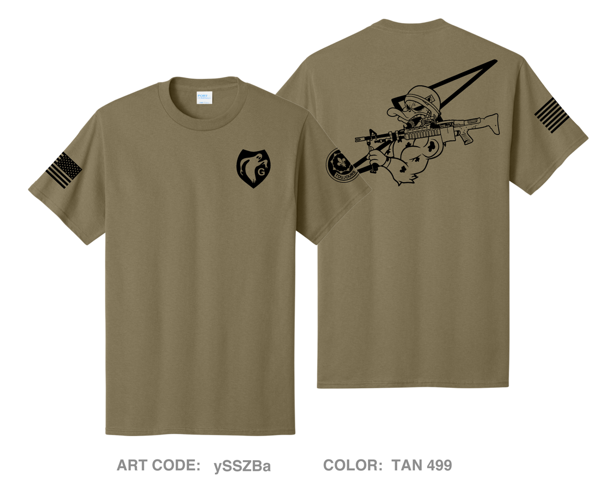 3PLT Ghost Troop, 2/2CR Comfort Unisex Cotton SS Tee - ySSZBa