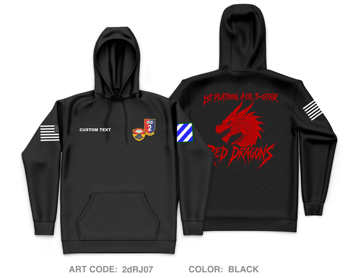CUSTOM 1st Platoon Core Men's Hooded Performance Sweatshirt - 2dRJ07