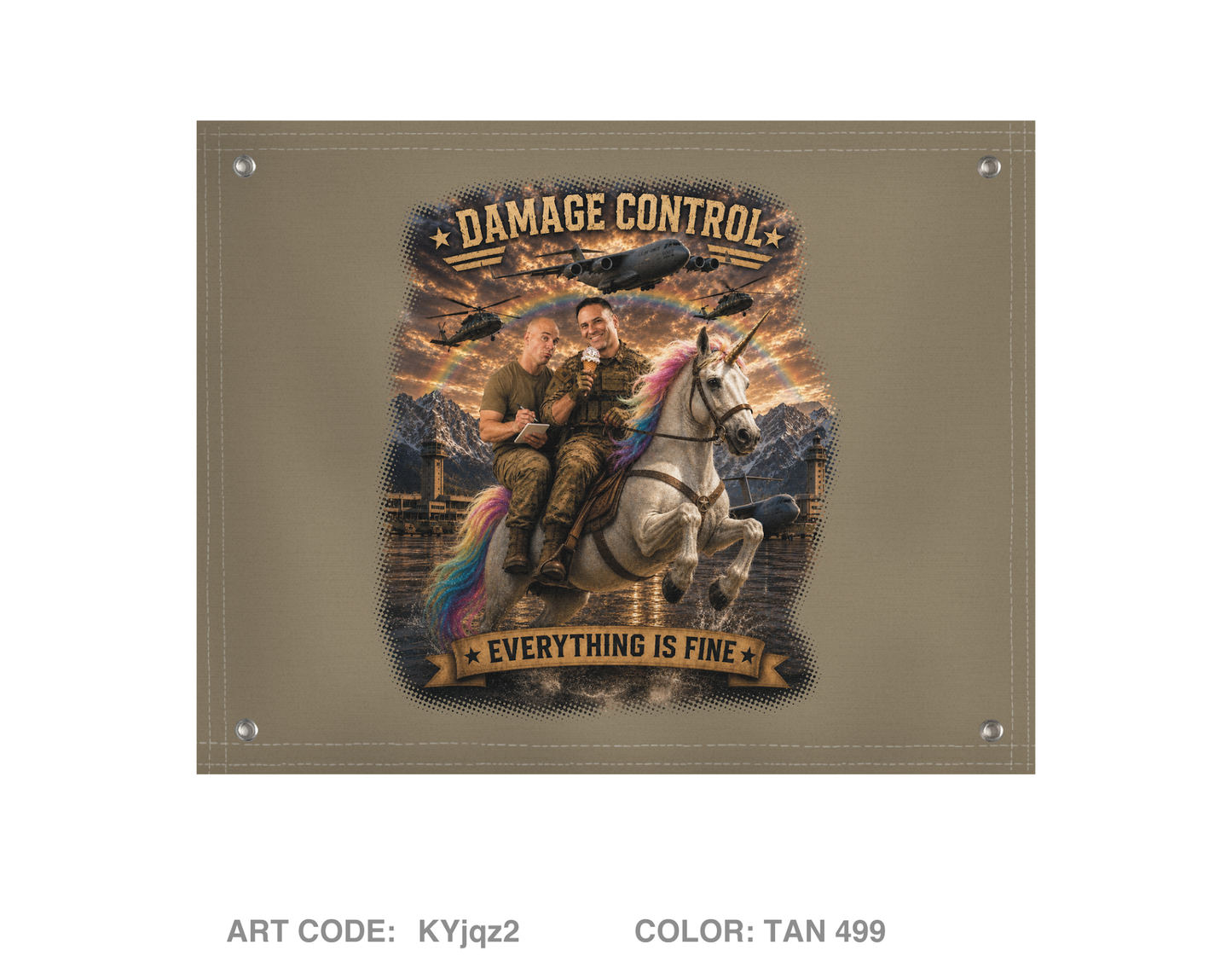 Damage Control Venezuela Banner Flag - KYjqz2