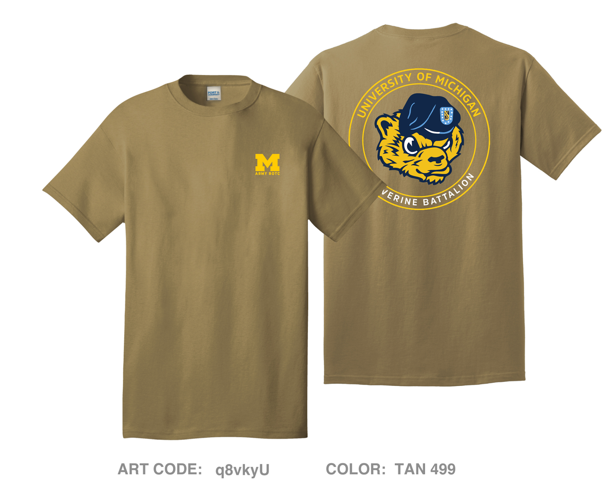 University of Michigan Army ROTC Comfort Unisex Cotton SS Tee - q8vkyU