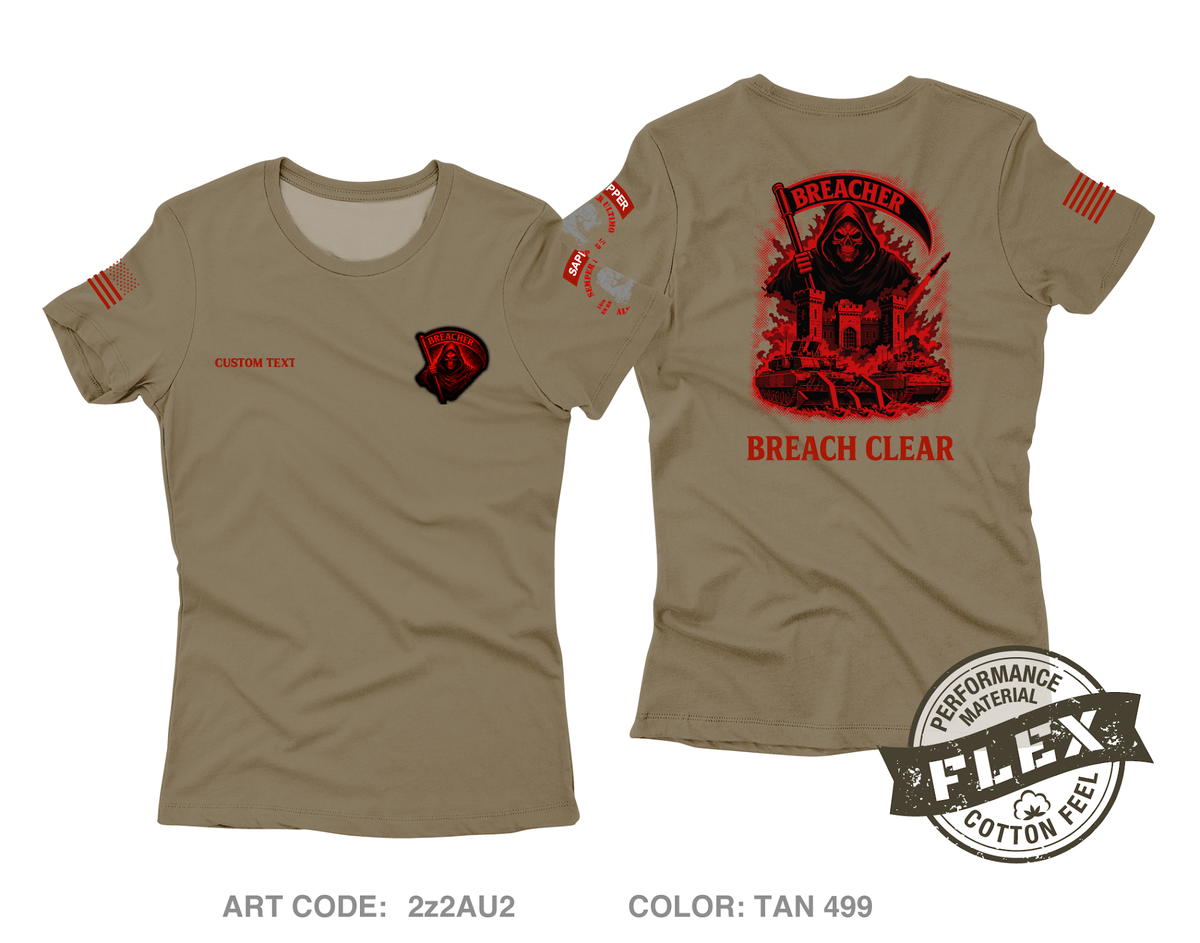 CUSTOM 82CEC-A (BREACHER), 16EN BN Core Women's SS Flex Performance Tee - 2z2AU2