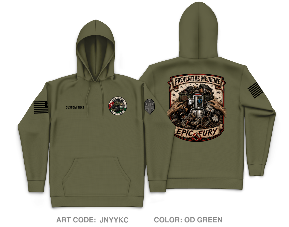 CUSTOM 342nd Medical Detachment (PM) Core Men's Hooded Performance Sweatshirt - JNYYKC