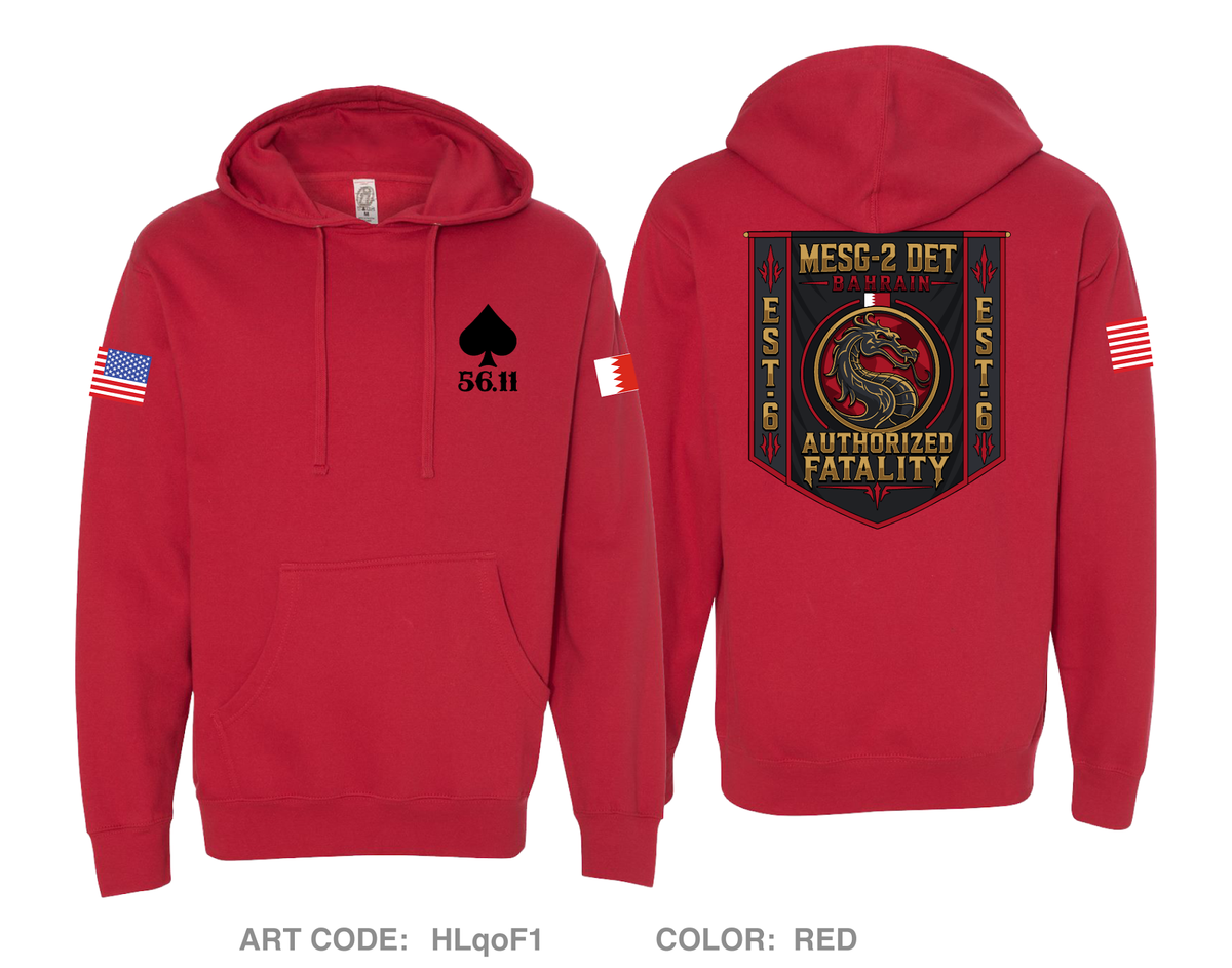 MESG-2 Detachment Bahrain Comfort Unisex Hooded Sweatshirt - HLqoF1
