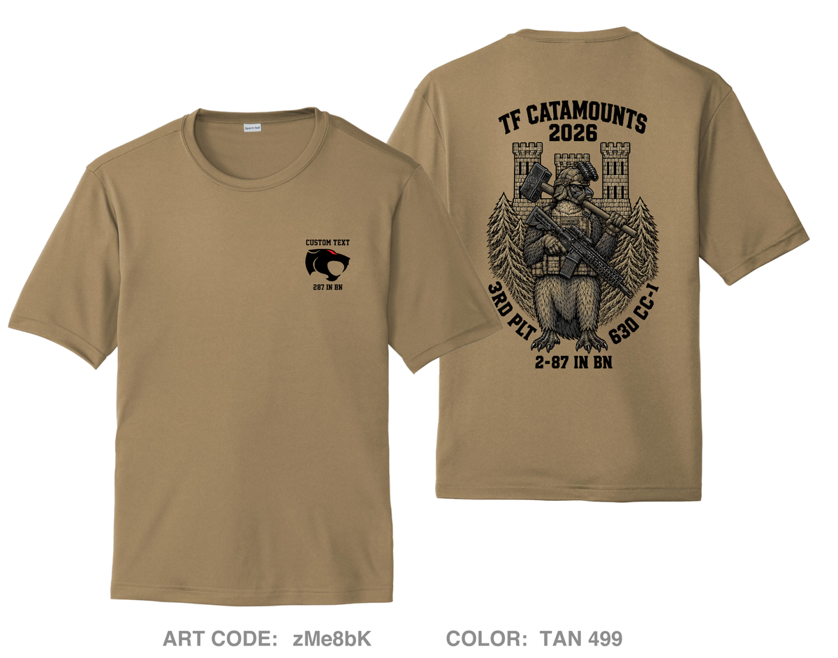 CUSTOM 3rd Platoon 63d CEC-I Hi-Tech Performance Unisex SS Tee - zMe8bK