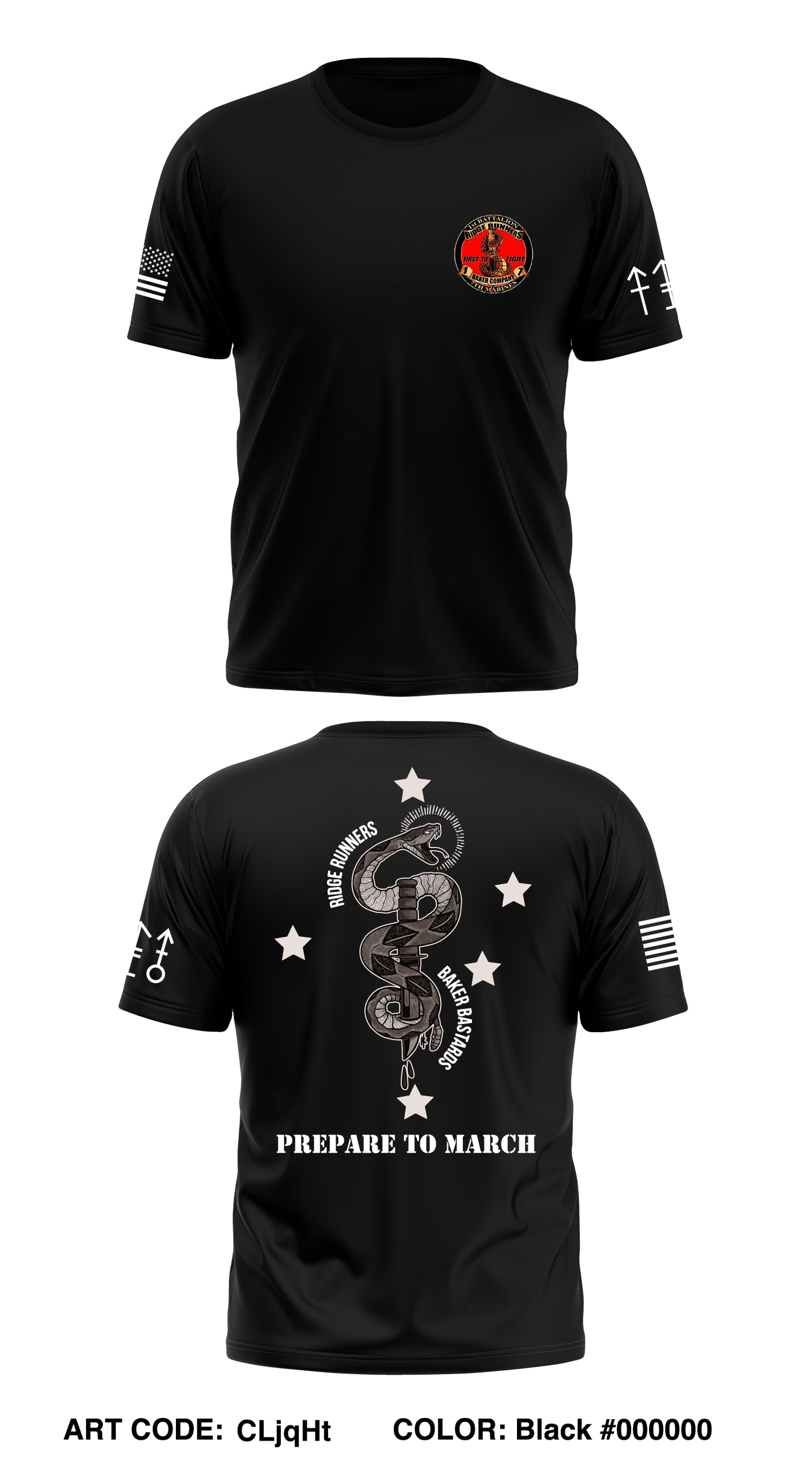 Baker co 1st BN 7th marines Store 1 Core Men's SS Performance Tee - CLjqHt