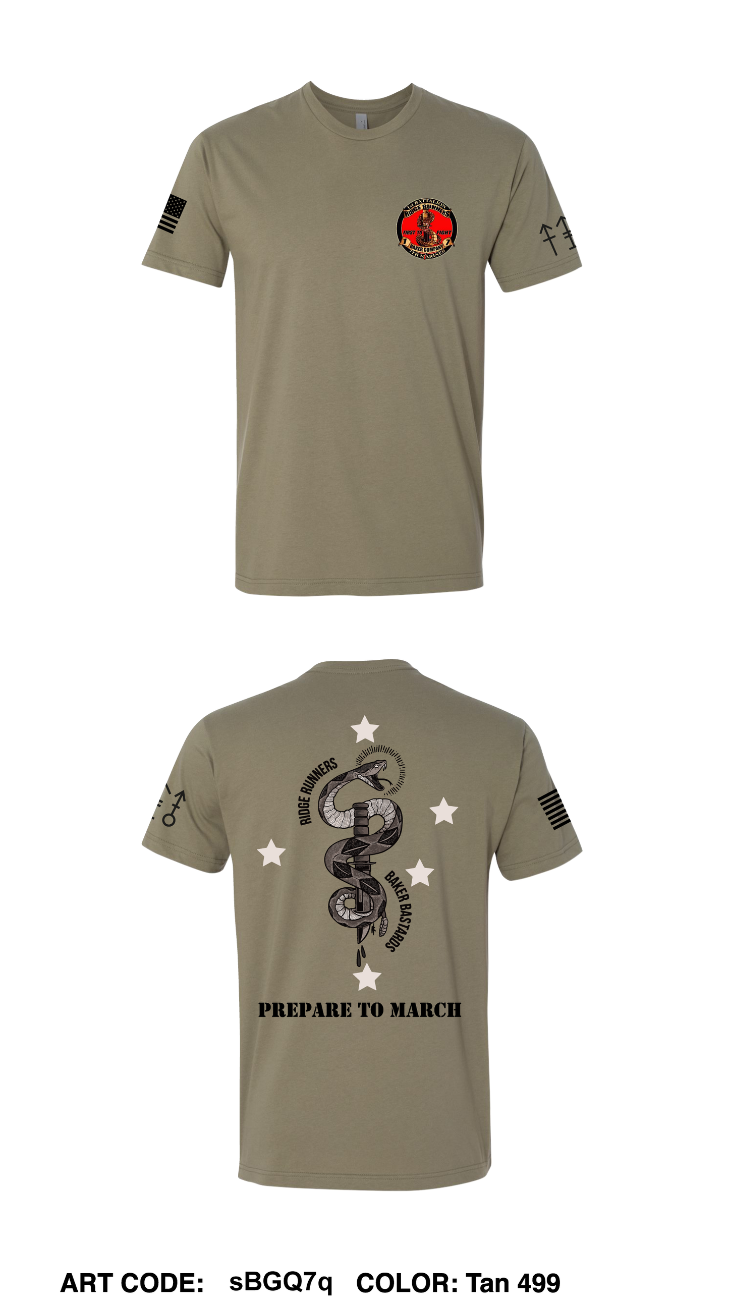 Baker co 1st BN 7th marines Store 1 Comfort Unisex Cotton SS Tee - sBGQ7q