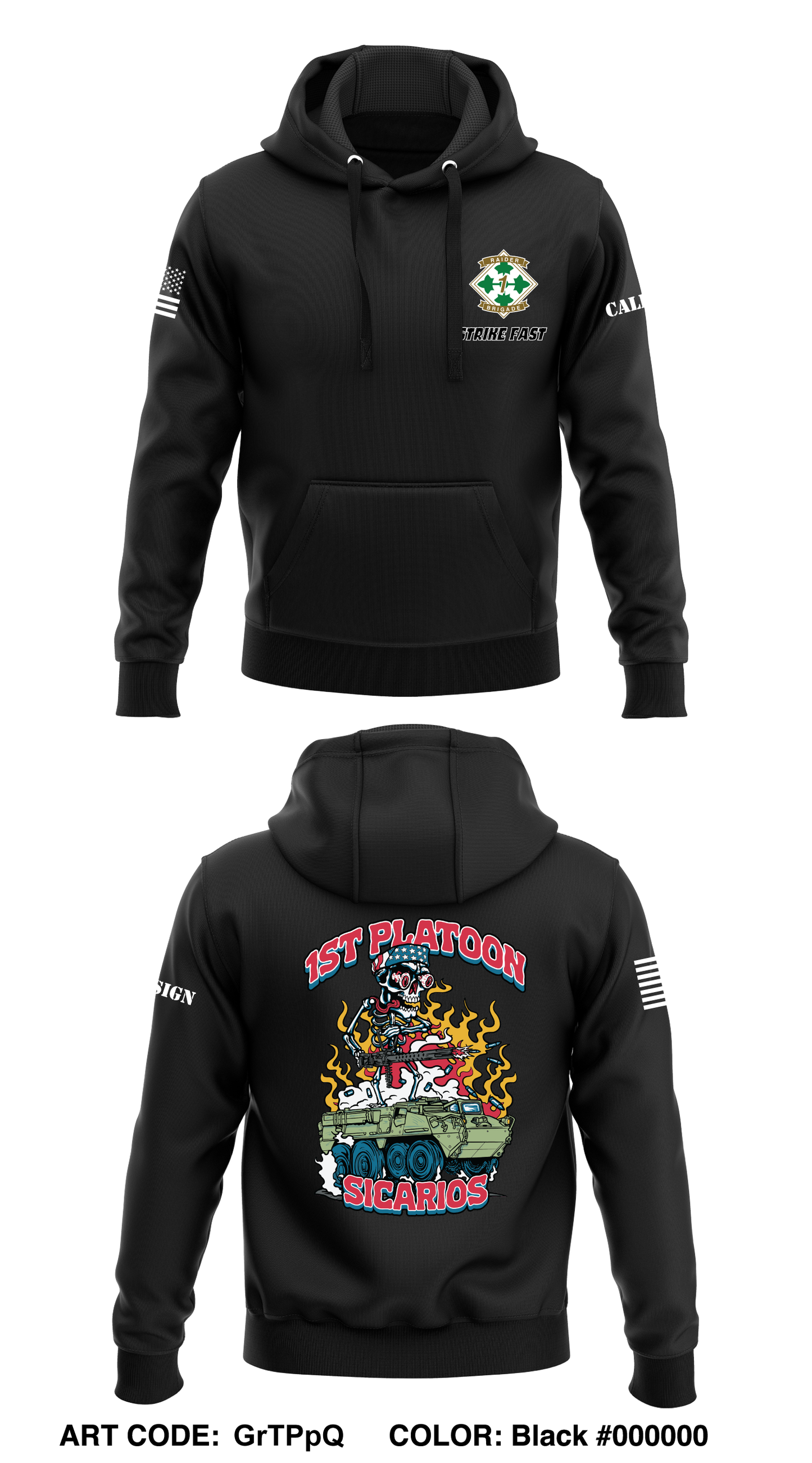 CUSTOM 1st Platoon, Brutal Company, 4-9 IN Core Men's Hooded Performance Sweatshirt - GrTPpQ