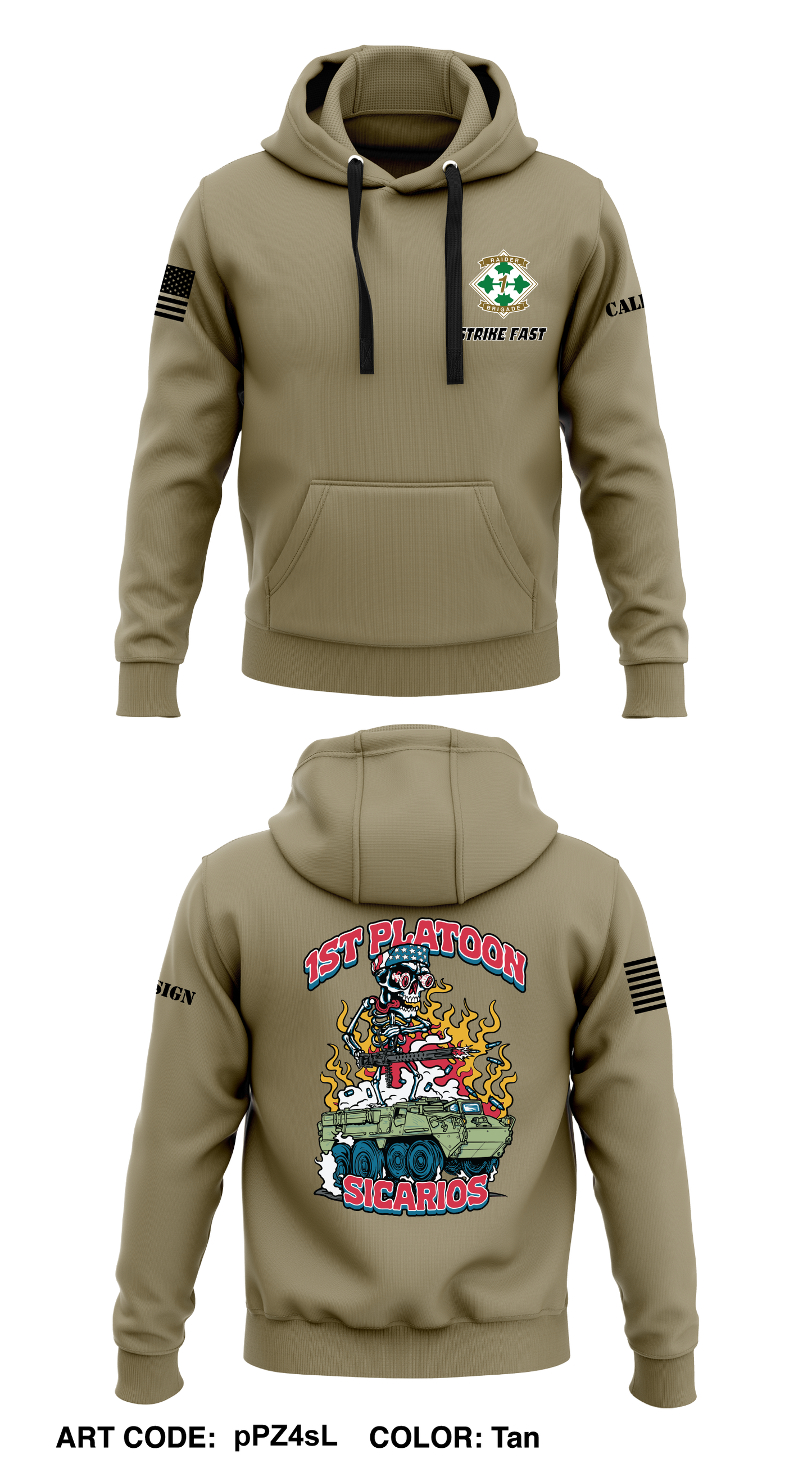 CUSTOM 1st Platoon, Brutal Company, 4-9 IN Core Men's Hooded Performance Sweatshirt - pPZ4sL