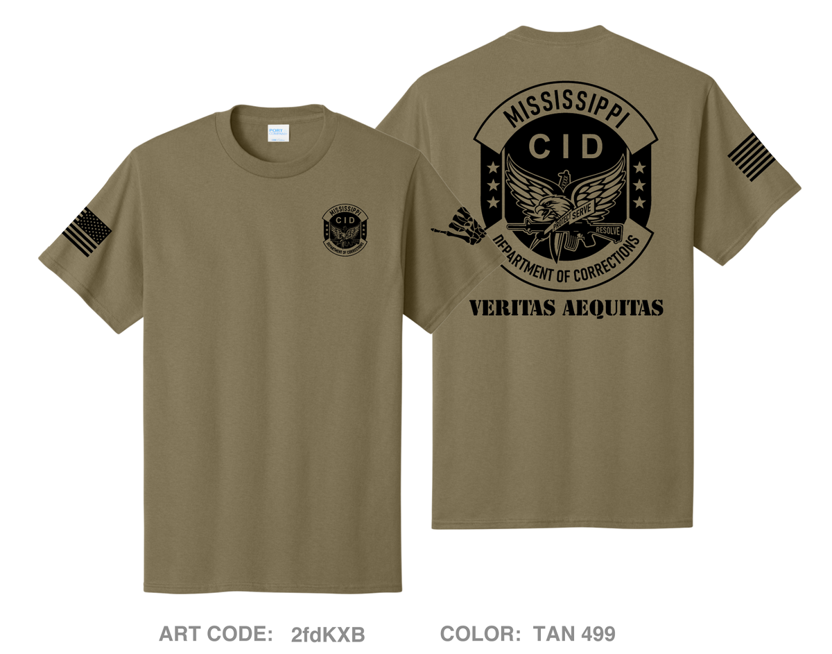 Mississippi Department of Corrections CID Comfort Unisex Cotton SS Tee - 2fdKXB